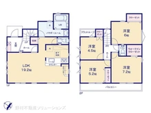 【東京都/日野市南平】日野市南平6丁目 新築一戸建て 間取り図