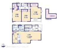 【東京都/府中市朝日町】府中市朝日町1丁目 新築一戸建て 間取り図