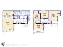 【東京都/日野市南平】日野市南平9丁目 新築一戸建て 間取り図