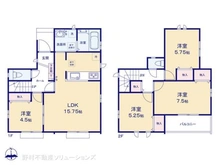 【東京都/府中市日新町】府中市日新町3丁目 新築一戸建て 間取り図
