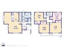 【東京都/府中市日新町】府中市日新町3丁目 新築一戸建て 間取り図
