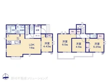 【東京都/府中市日新町】府中市日新町3丁目 新築一戸建て 間取り図