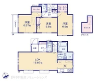【東京都/府中市浅間町】府中市浅間町4丁目 新築一戸建て 間取り図