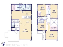 【東京都/日野市南平】日野市南平2丁目 新築一戸建て 間取り図