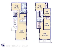 【東京都/府中市浅間町】府中市浅間町4丁目 新築一戸建て 間取り図