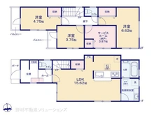 【東京都/府中市若松町】府中市若松町3丁目 新築一戸建て 間取り図