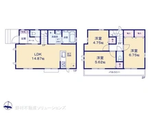 【東京都/日野市落川】日野市落川 新築一戸建て 間取り図