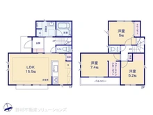 【東京都/府中市晴見町】府中市晴見町3丁目 新築一戸建て 間取り図