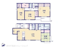 【東京都/府中市四谷】府中市四谷3丁目 新築一戸建て 間取り図