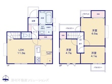 【東京都/府中市若松町】府中市若松町3丁目 新築一戸建て 間取り図