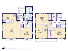 【東京都/日野市新井】日野市新井1丁目 新築一戸建て 間取り図