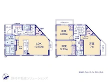 【東京都/府中市西府町】府中市西府町1丁目 新築一戸建て 間取り図