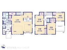【東京都/日野市南平】日野市南平2丁目 新築一戸建て 間取り図