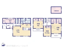 【東京都/府中市西府町】府中市西府町1丁目 新築一戸建て 間取り図
