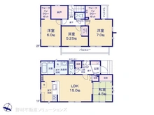 【東京都/府中市四谷】府中市四谷4丁目 新築一戸建て 間取り図