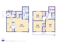 【東京都/府中市白糸台】府中市白糸台4丁目 新築一戸建て 間取り図