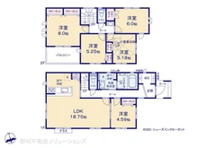 【神奈川県/横浜市泉区和泉中央北】横浜市泉区和泉中央北2丁目 新築一戸建て 間取り図