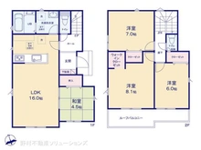 【神奈川県/横浜市泉区和泉中央南】横浜市泉区和泉中央南2丁目 新築一戸建て 間取り図