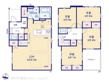 【神奈川県/横浜市戸塚区汲沢町】横浜市戸塚区汲沢町 新築一戸建て 間取り図