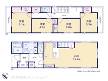 【神奈川県/横浜市港南区上永谷】横浜市港南区上永谷5丁目 新築一戸建て 間取り図