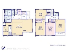 【神奈川県/横浜市戸塚区汲沢】横浜市戸塚区汲沢5丁目 新築一戸建て 間取り図