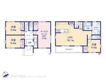 【神奈川県/横浜市戸塚区名瀬町】横浜市戸塚区名瀬町 新築一戸建て 間取り図