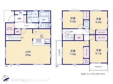 【神奈川県/横浜市戸塚区南舞岡】横浜市戸塚区南舞岡4丁目 新築一戸建て 間取り図