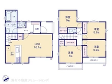 【神奈川県/横浜市泉区和泉中央南】横浜市泉区和泉中央南2丁目 新築一戸建て 間取り図