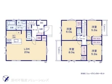 【神奈川県/横浜市泉区中田南】横浜市泉区中田南5丁目 新築一戸建て 間取り図