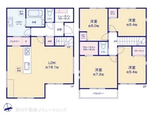 【神奈川県/横浜市港南区上永谷】横浜市港南区上永谷4丁目 新築一戸建て 間取り図