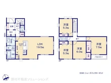 【神奈川県/横浜市泉区和泉中央北】横浜市泉区和泉中央北2丁目 新築一戸建て 間取り図