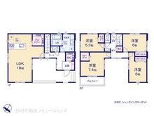 【神奈川県/横浜市泉区和泉中央北】横浜市泉区和泉中央北3丁目 新築一戸建て 間取り図