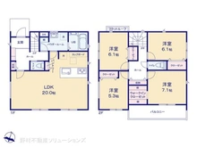 【神奈川県/横浜市緑区中山】横浜市緑区中山6丁目 新築一戸建て 間取り図