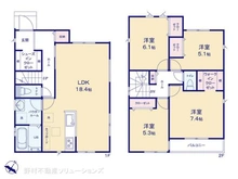 【神奈川県/横浜市青葉区恩田町】横浜市青葉区恩田町 新築一戸建て 間取り図