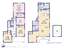 【神奈川県/横浜市青葉区柿の木台】横浜市青葉区柿の木台 新築一戸建て 間取り図