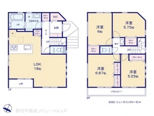 【神奈川県/横浜市緑区長津田】横浜市緑区長津田2丁目 新築一戸建て 間取り図