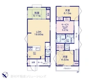 【神奈川県/横浜市青葉区藤が丘】横浜市青葉区藤が丘1丁目 新築一戸建て 間取り図