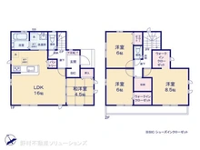【千葉県/市川市須和田】市川市須和田2丁目 新築一戸建て 間取り図