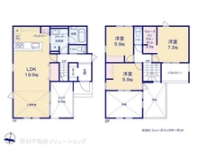 【千葉県/市川市柏井町】市川市柏井町1丁目 新築一戸建て 間取り図