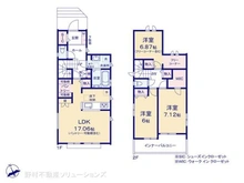 【千葉県/市川市本北方】市川市本北方1丁目 新築一戸建て 間取り図