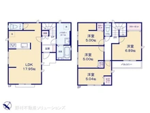 【千葉県/市川市中国分】市川市中国分5丁目 新築一戸建て 間取り図
