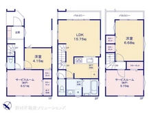 【千葉県/市川市湊新田】市川市湊新田2丁目 新築一戸建て 間取り図