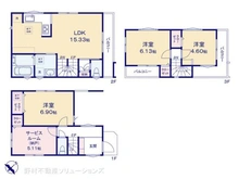 【千葉県/市川市湊新田】市川市湊新田2丁目 新築一戸建て 間取り図