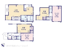 【千葉県/市川市福栄】市川市福栄1丁目 新築一戸建て 間取り図
