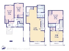 【千葉県/市川市新井】市川市新井1丁目 新築一戸建て 間取り図