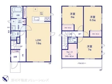 【千葉県/市川市大洲】市川市大洲3丁目 新築一戸建て 間取り図