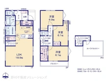 【千葉県/市川市宮久保】市川市宮久保3丁目 新築一戸建て 間取り図