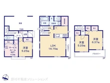 【東京都/江戸川区鹿骨】江戸川区鹿骨4丁目 新築一戸建て 間取り図