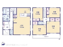 【千葉県/市川市田尻】市川市田尻5丁目 新築一戸建て 間取り図