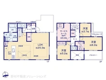 【千葉県/市川市北方】市川市北方2丁目 新築一戸建て 間取り図